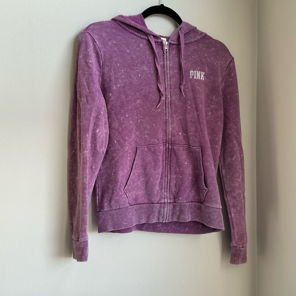 PINK Victoria's Secret Love PINK 1986 Purple Zip-up Size M